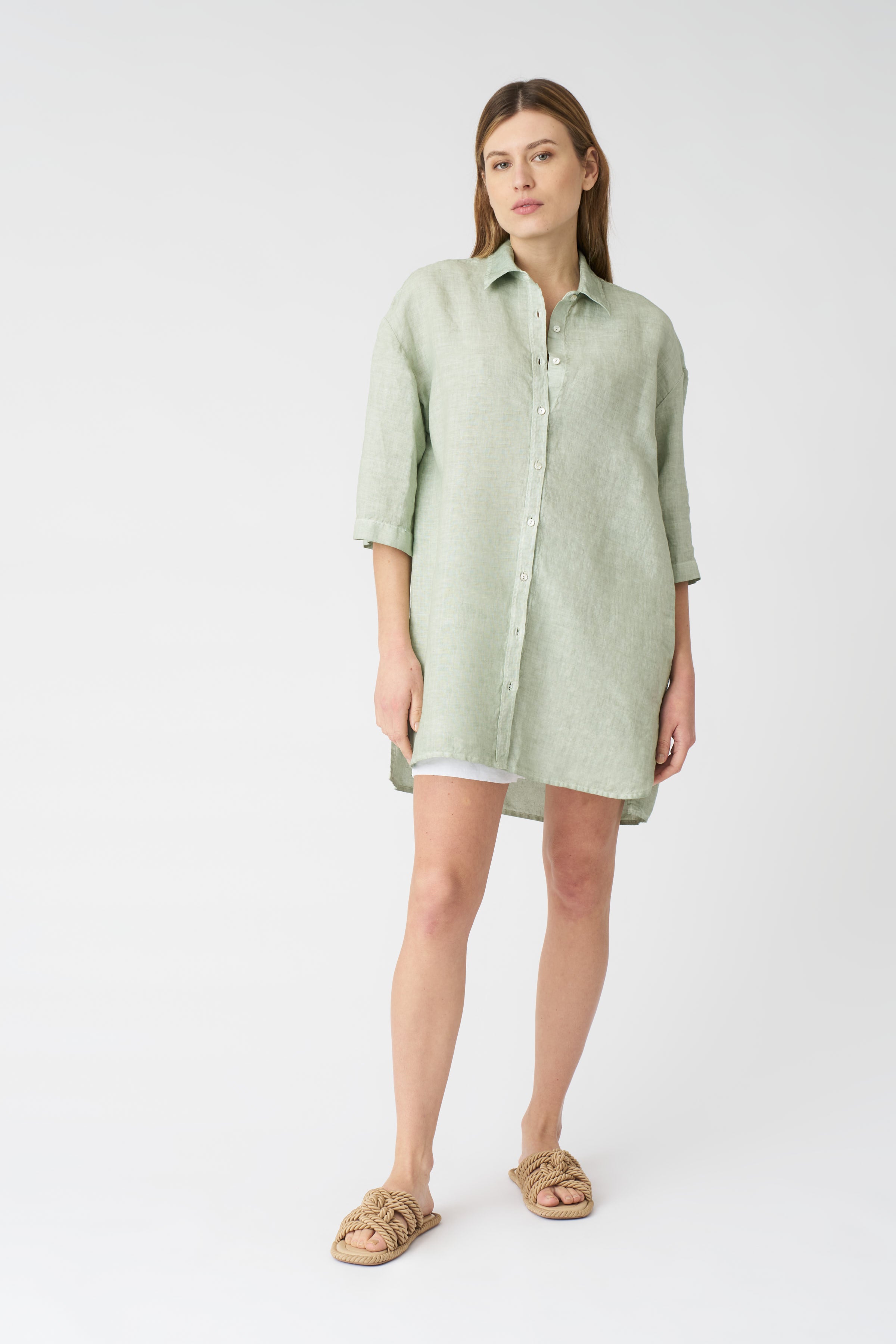 Shirt Dress PISTACHE SOFT FADE / S/42 Shirt Dress PISTACHE SOFT FADE / S/42