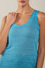 Sleeveless Woman T-Shirt Scuba Blue