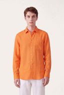 Long-Sleeve Linen Button-Up Shirt