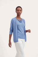 Lightweight Open-Front Knit Cardigan