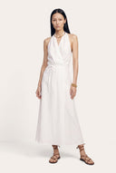 Open-Back Halter Maxi Dress