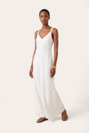Regular fit sleeveless maxi dress with tie-back detail