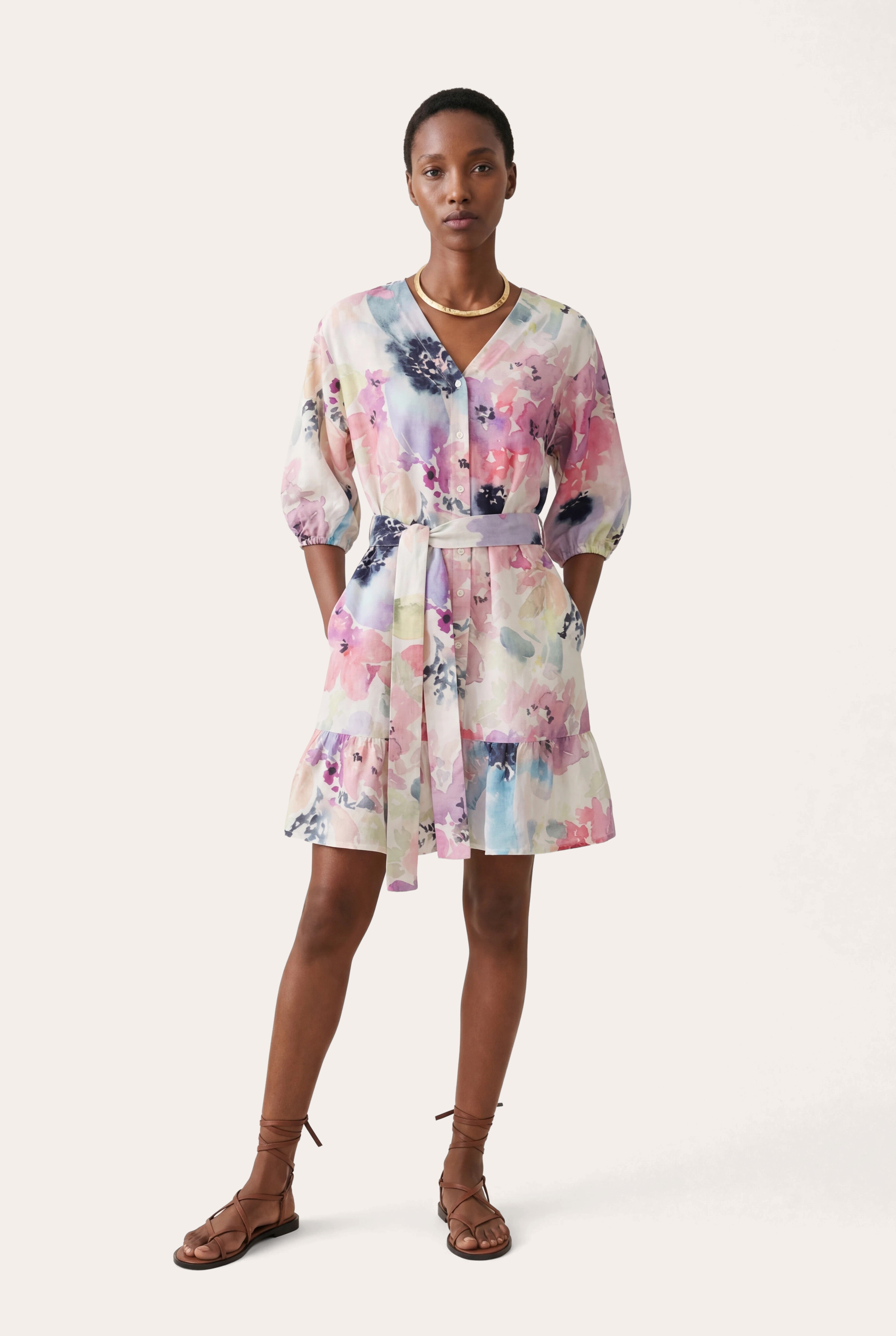 crochet silk dress MINI CROCHET DRESS WITH SILK TOP GOOD VIBES GENERATION  CAMILLA