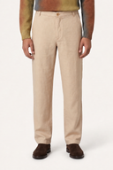 Linen Lyocell Straight-Leg Trousers