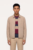 Linen Lyocell Garment-Dyed Zip Jacket