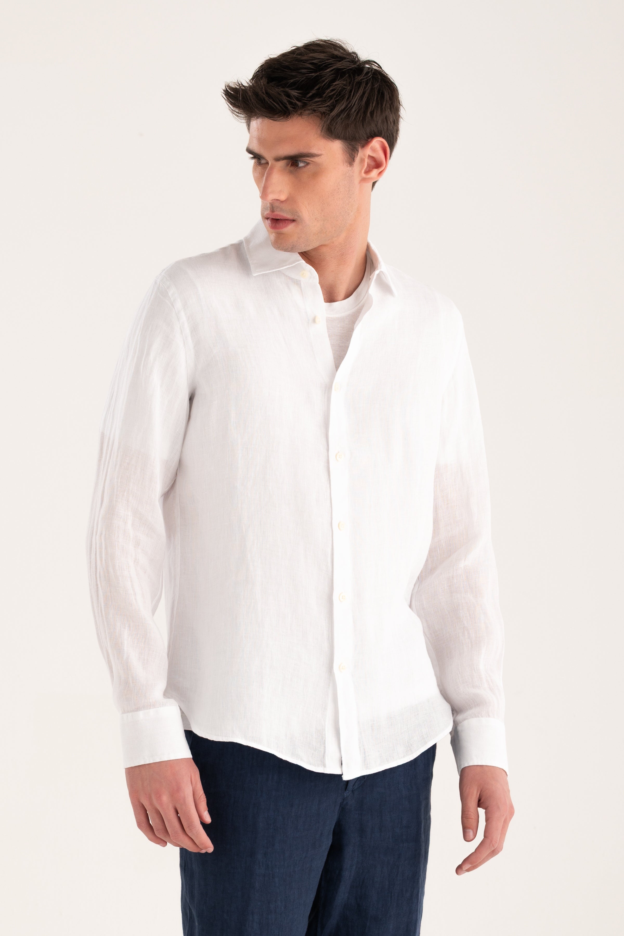 Long Sleeve Contemporary Fit Shirt White / XXL/54 Long Sleeve Contemporary Fit Shirt White / XXL/54