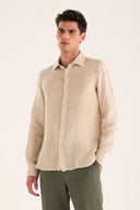 Long Sleeve Contemporary Fit Linen Shirt