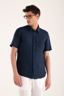 Contemporary Fit Linen Shirt
