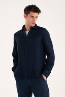 Long Sleeve Contemporary Fit Linen Shirt