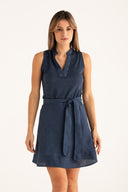 Jersey Dress with Tie Waist