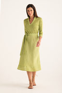 Midi Dress with Tie Waist