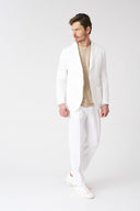 Slim Fit Single Breasted Blazer with Patch Pockets