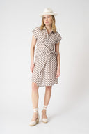 Geometric Dress with Draped Knot