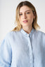 Mandarin Collar Cropped Shirt