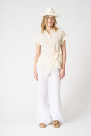Shirt with Draped Knot - 7