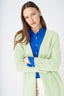 Luxury Long Cashmere Blend Cardigan – Ice Green