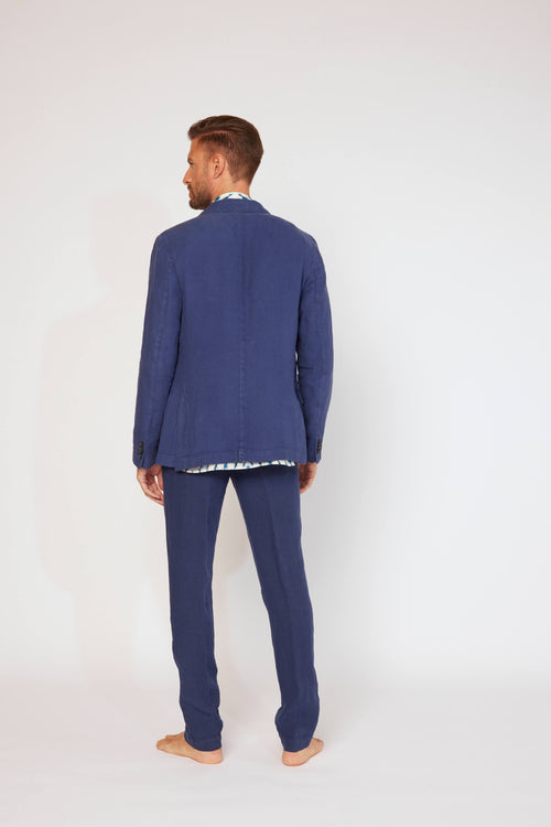 Linen Jacket Crown Blue