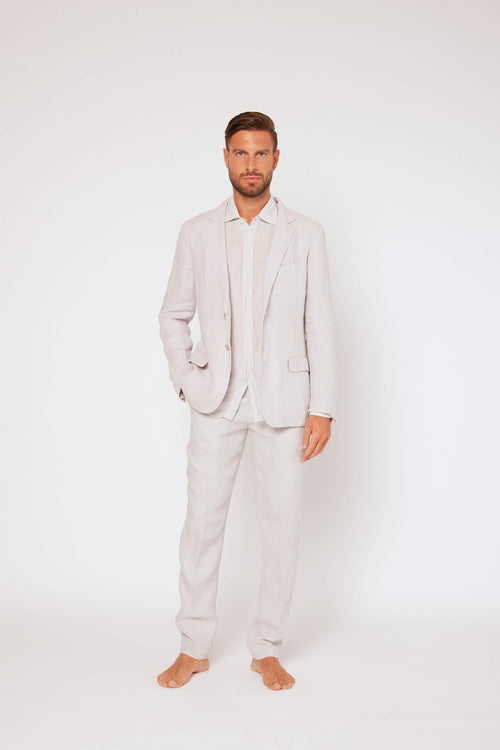 Linen Jacket Soft Grey