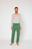 Men's linen pant bottle green