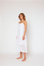 Midi Linen dress in yarn-dyed white