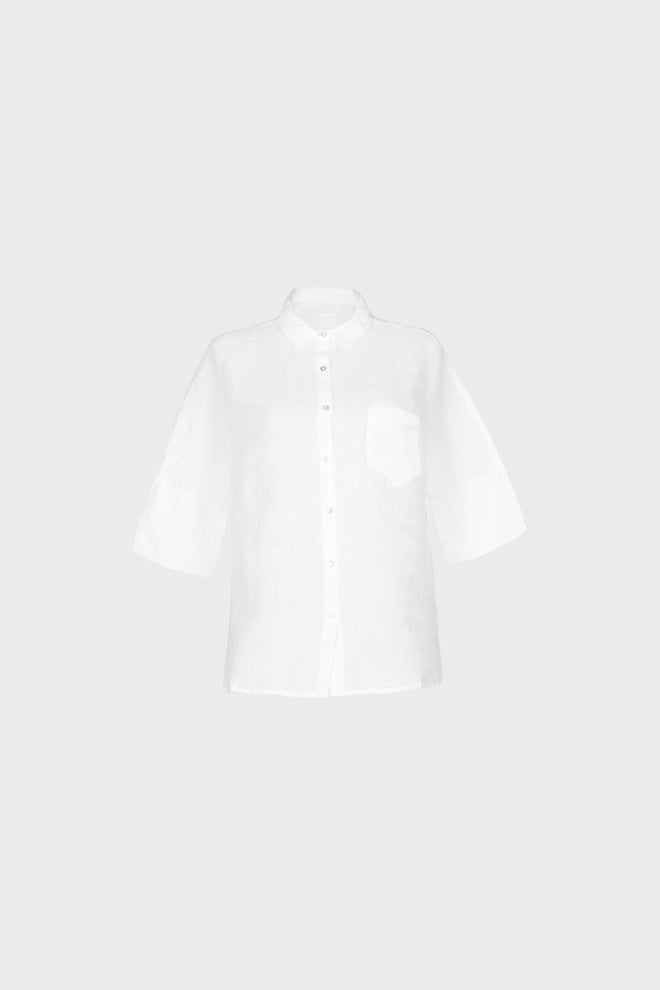 Mia 3/4 Sleeve Shirt White