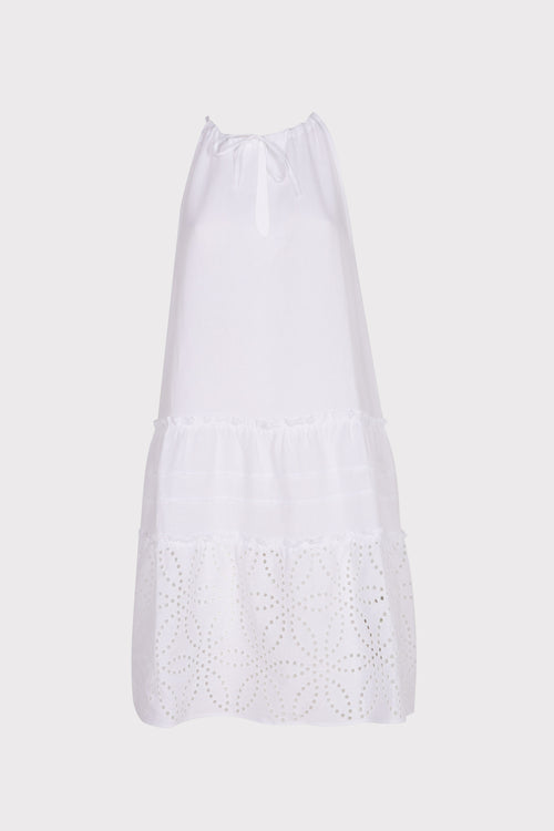 Halter short dress white