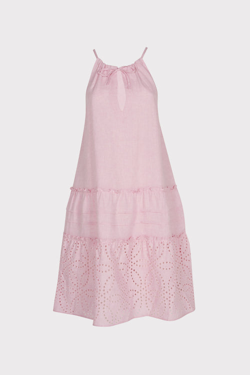 Halter short dress pink
