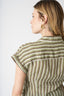 Striped Shirt with Draped Knot