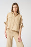 Cargo Style Shirt with Tie-Front Sleeves