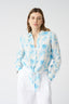 Botanical Watercolor Shirt Dress with Belt