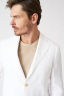 Slim Fit Single Breasted Blazer with Patch Pockets