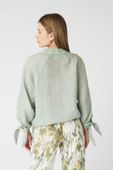 Blouse with Balloon Sleeve Tie-Fronts - 4