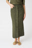 Textured Relief Details Midi Skirt