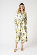 The Japanese Flower Shirt Dress - 1