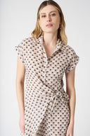 Geometric Dress with Draped Knot - 2