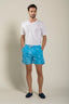 Men Bermuda Shorts Scuba Blue Soft Fade