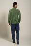 Long Sleeve Men T- Shirt Medium Green Soft Fade