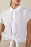 Women Tie Front Shirt White