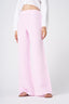 Wide-Leg High-Waisted Pink Linen Pants