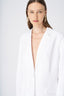 Tailored White Linen Blazer