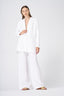 Tailored White Linen Blazer