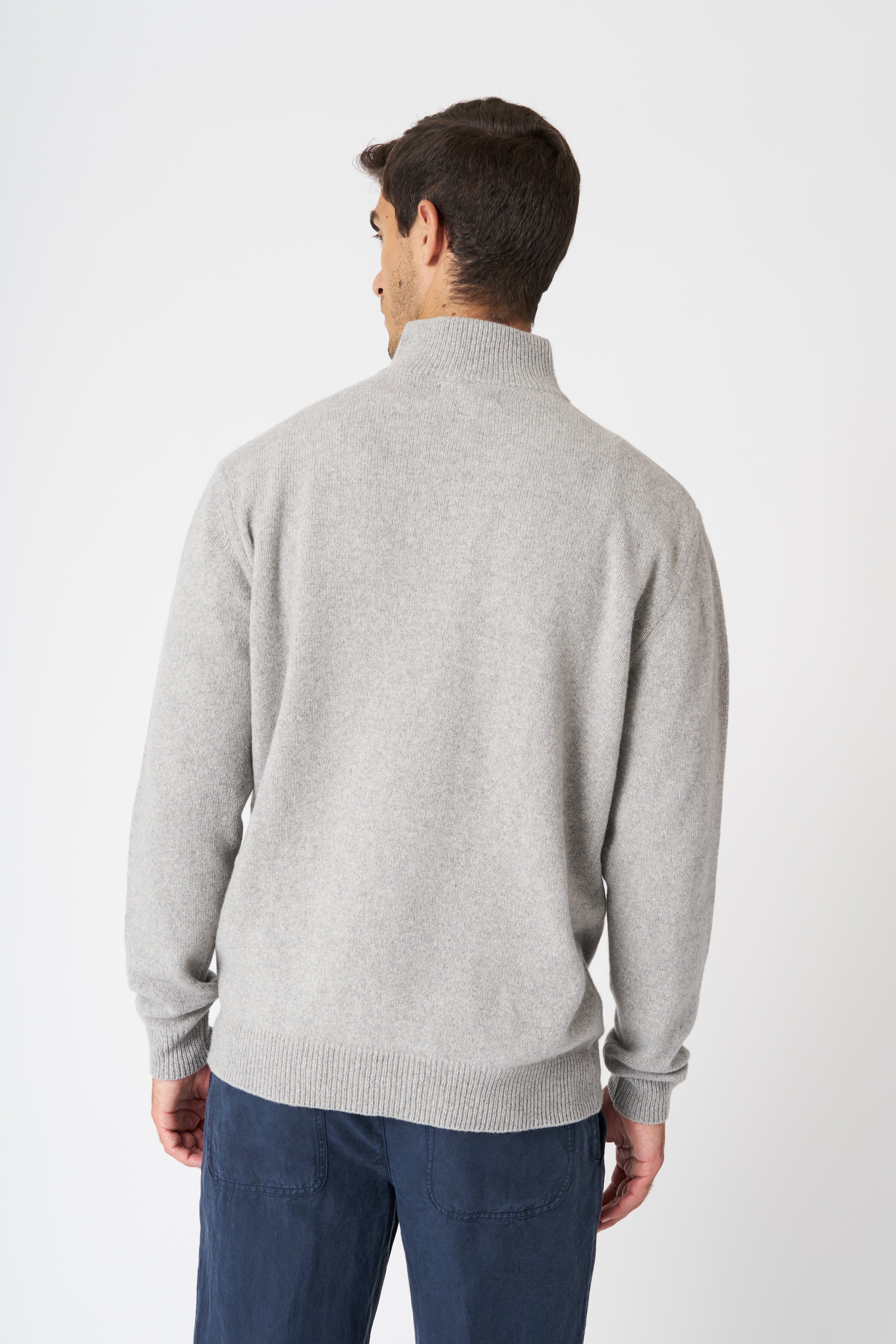 Half Zip Knit Sweater – 120percento Lino USA