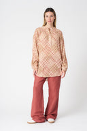 Geometric Pink Blouse