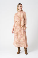 Geometric Pink Long Dress