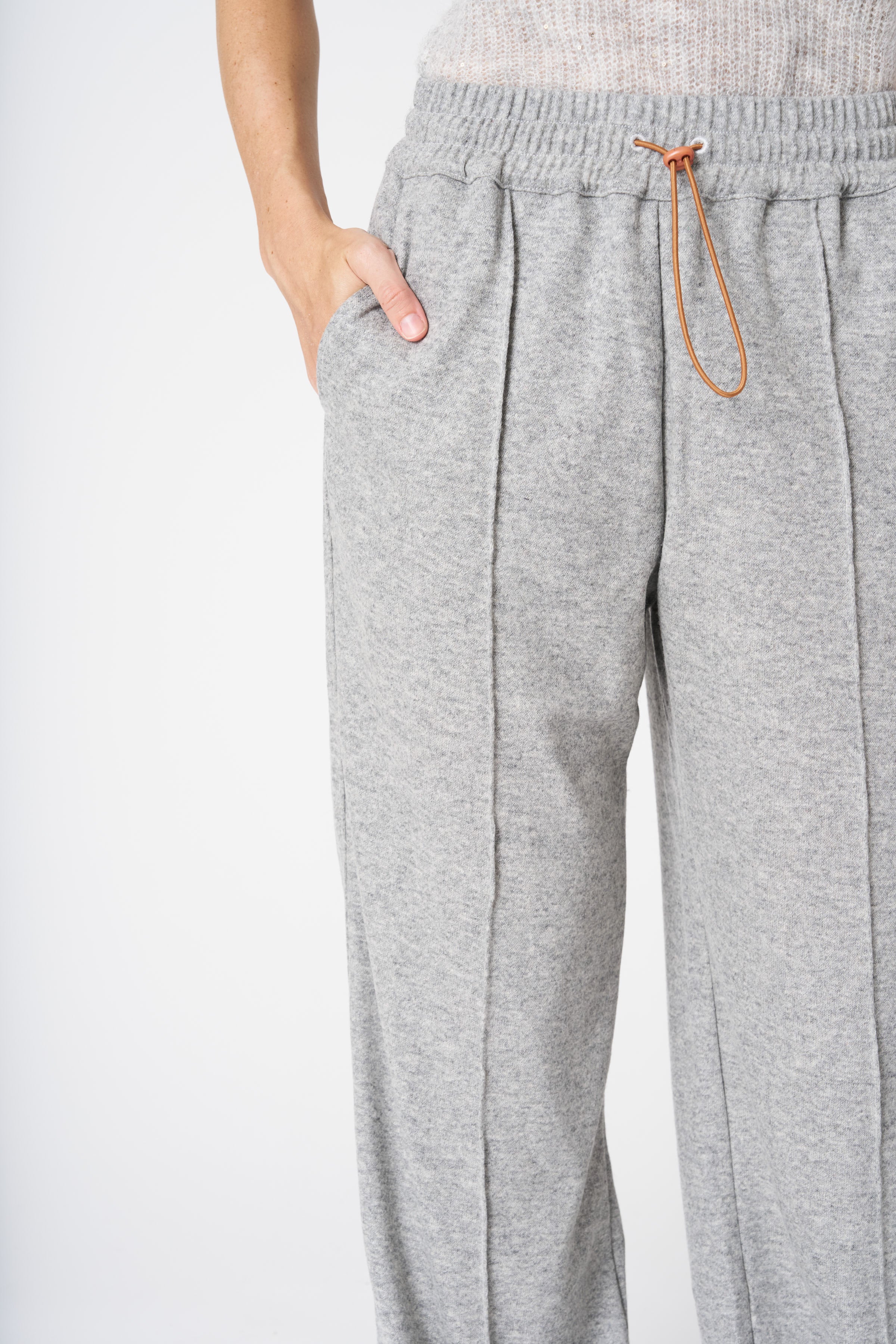 Knit Pants with Drawstring – 120percento Lino USA