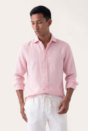 Long Sleeve Contemporary Fit Linen Shirt - 18