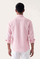 Long Sleeve Contemporary Fit Linen Shirt - 20