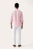 Long Sleeve Contemporary Fit Linen Shirt - 21