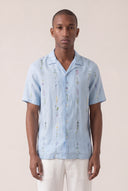 Botanical Print Short-Sleeve Shirt - 1