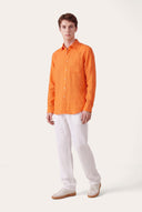 Long-Sleeve Linen Button-Up Shirt - 6